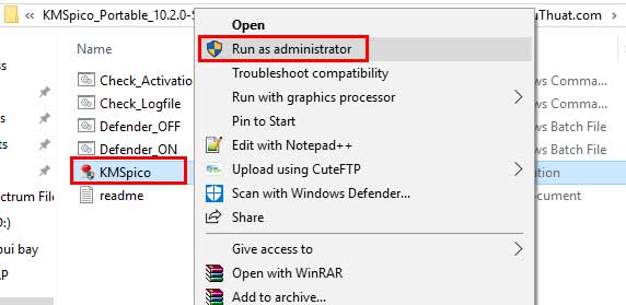 Chạy File cài đặt bằng quyền admin