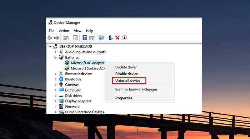 Driver pin Windows 10 bị lỗi hoặc xung đột