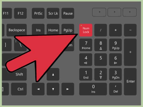 Dùng bàn phím ảo để bật Num Lock