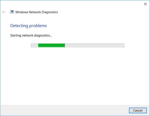 Dùng công cụ chẩn đoán mạng của Windows