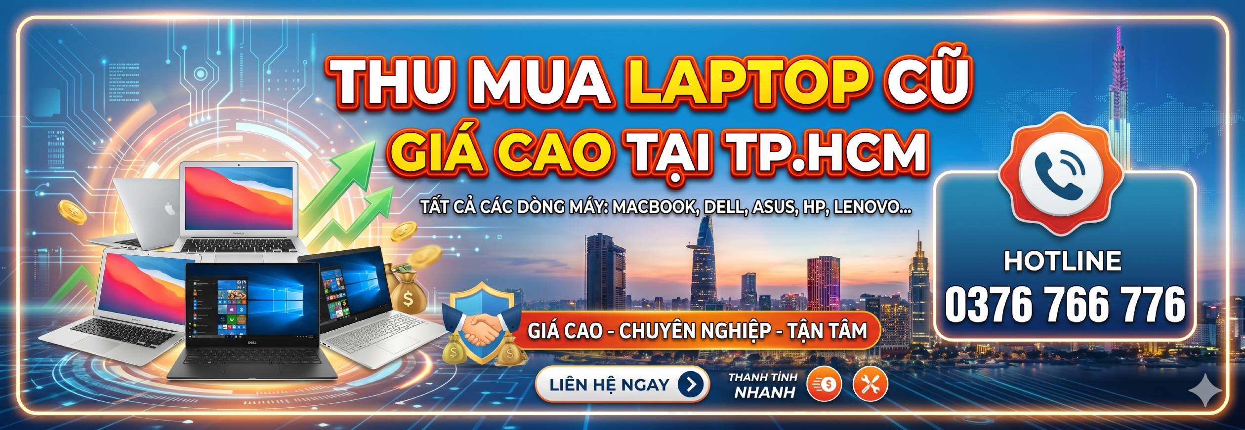 Thu mua laptop cũ giá cao tại HCM